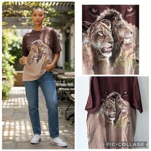 Polar Graphics USA T-Shirt Lions Hidden Images Collection Signed XL NWOT